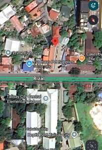 Screenshot of location on maps